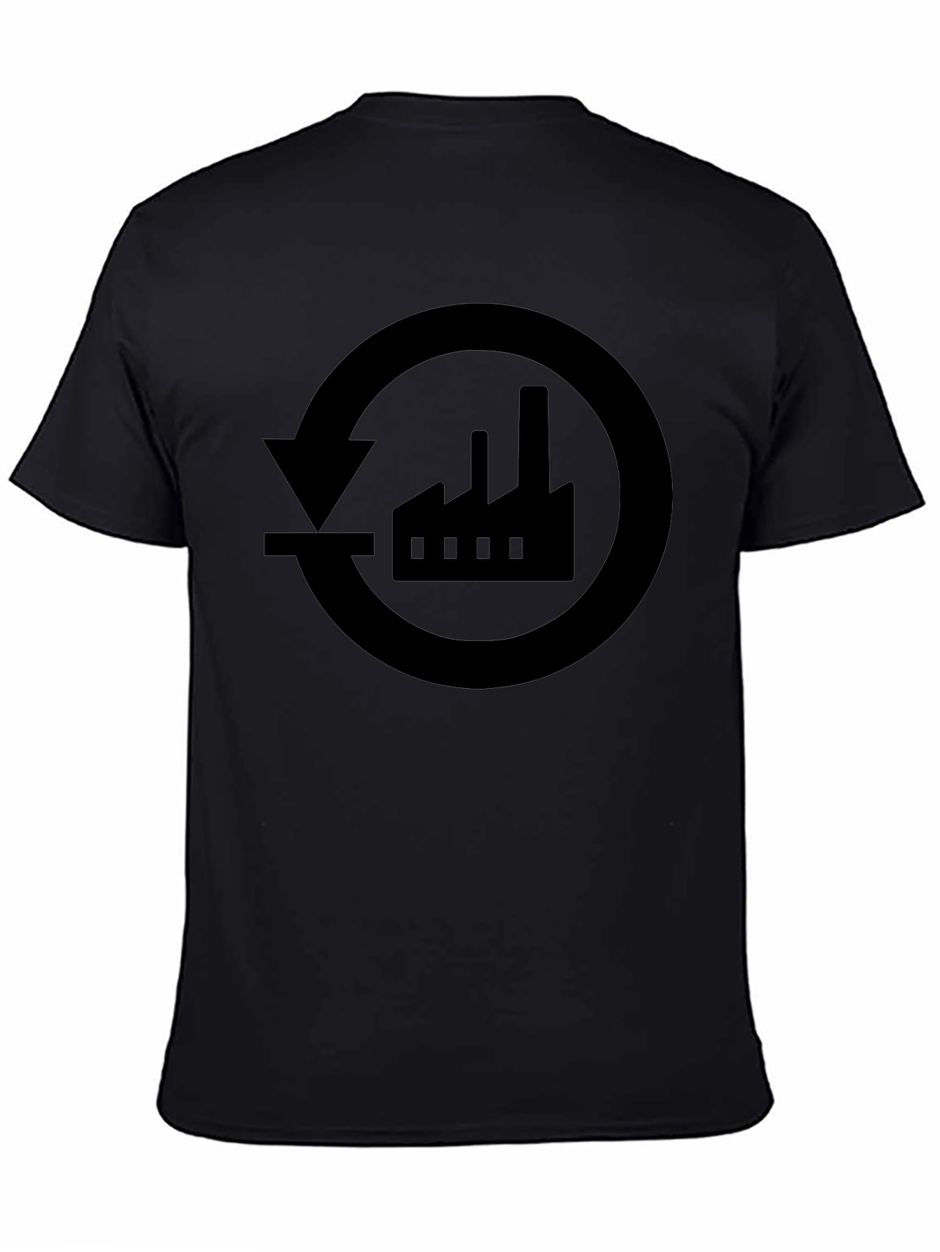 Recycle Factory Black Graphic T-Shirt