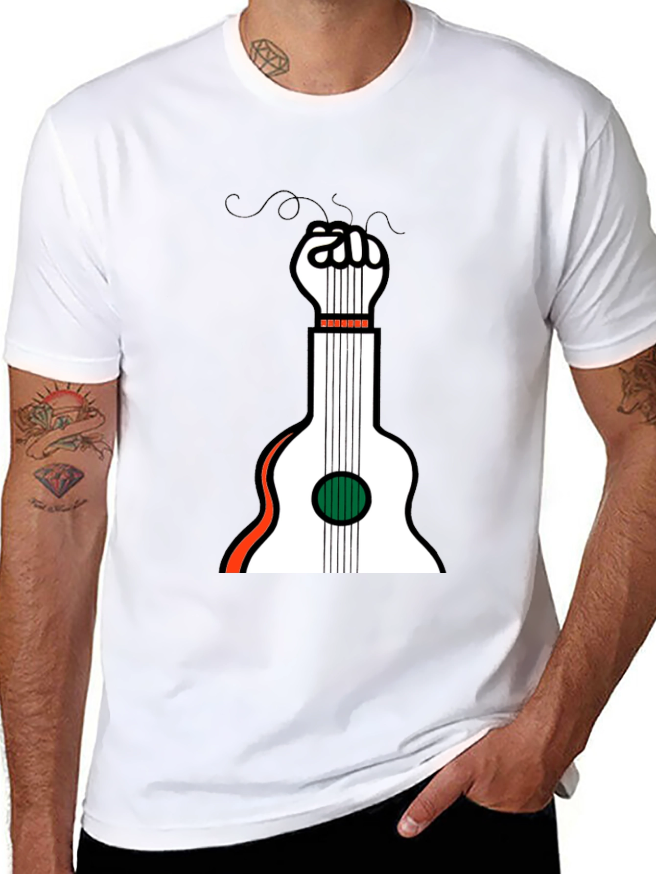 Guitar Fist Graphic Tee - Music & Protest