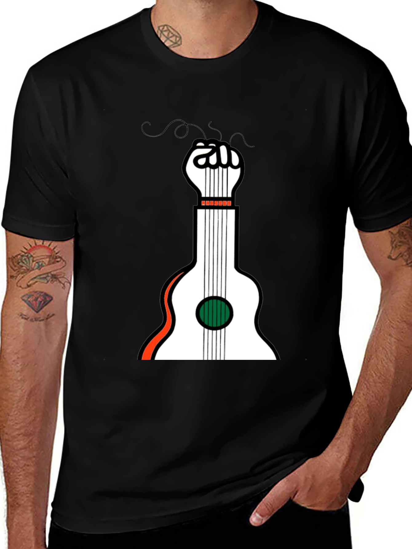 Guitar Fist Graphic Tee - Music & Protest