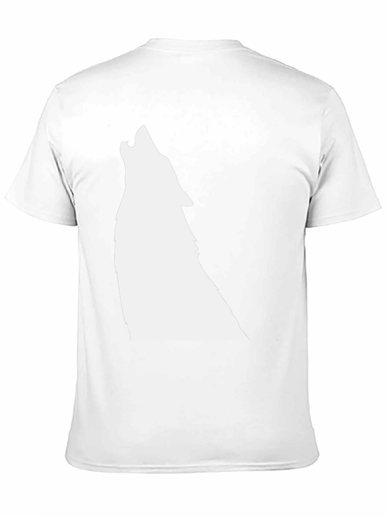 Black T-Shirt with Wolf Graphic