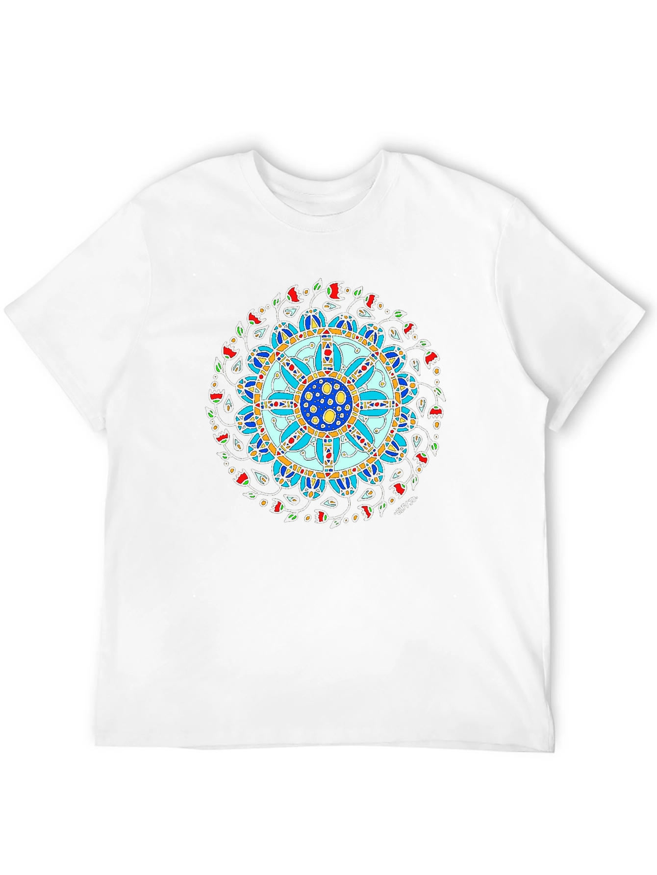 Mandala Art Print Black T-Shirt