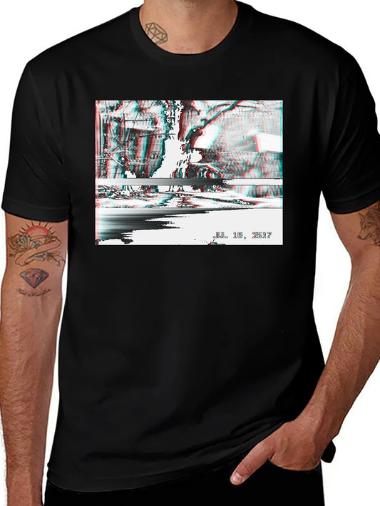 Distorted Reality Graphic Tee - Black