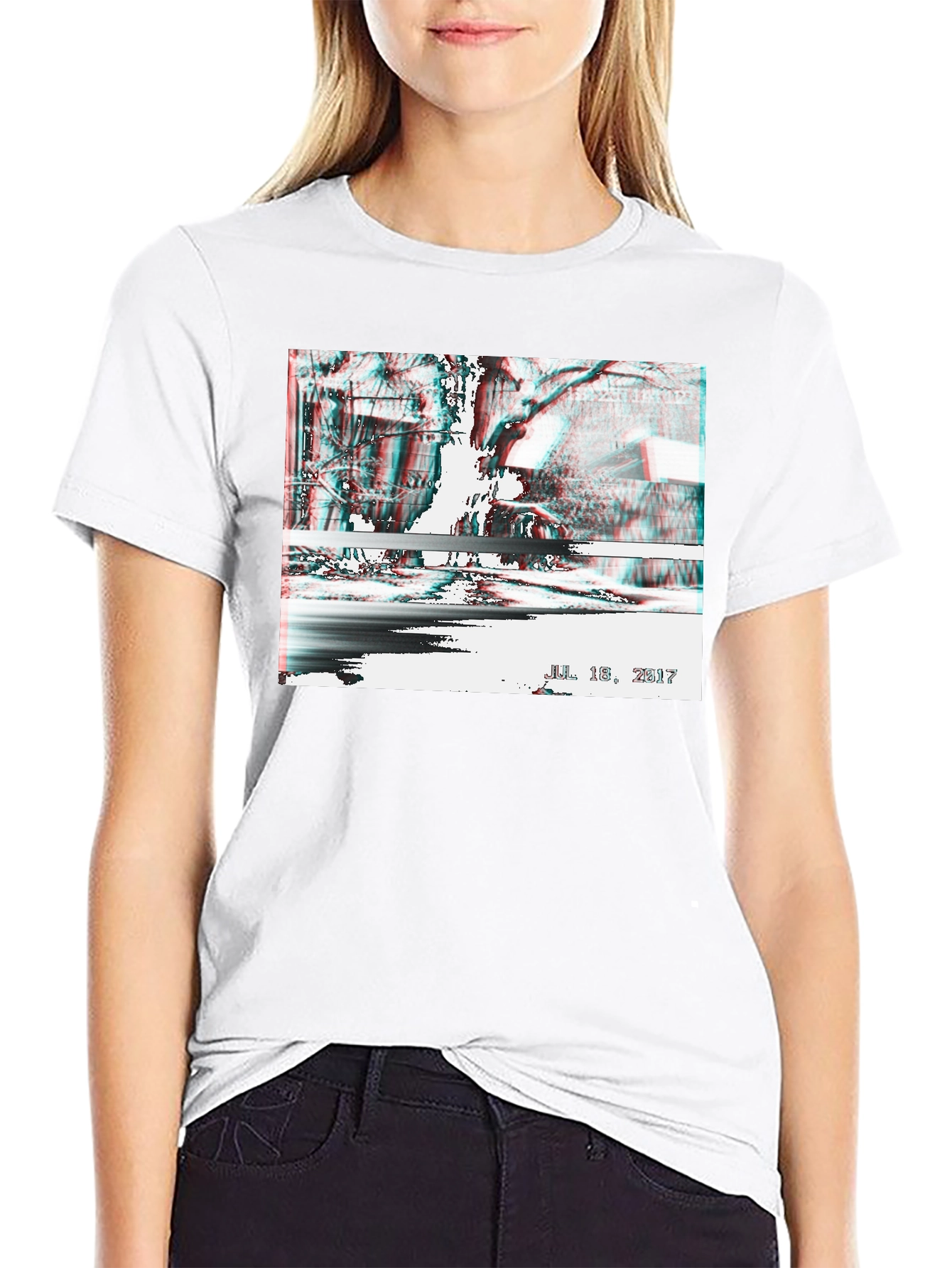Distorted Reality Graphic Tee - Black