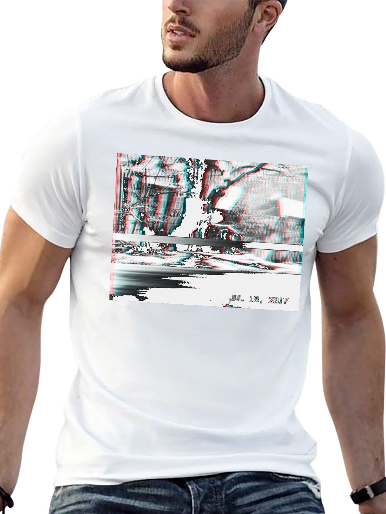 Distorted Reality Graphic Tee - Black