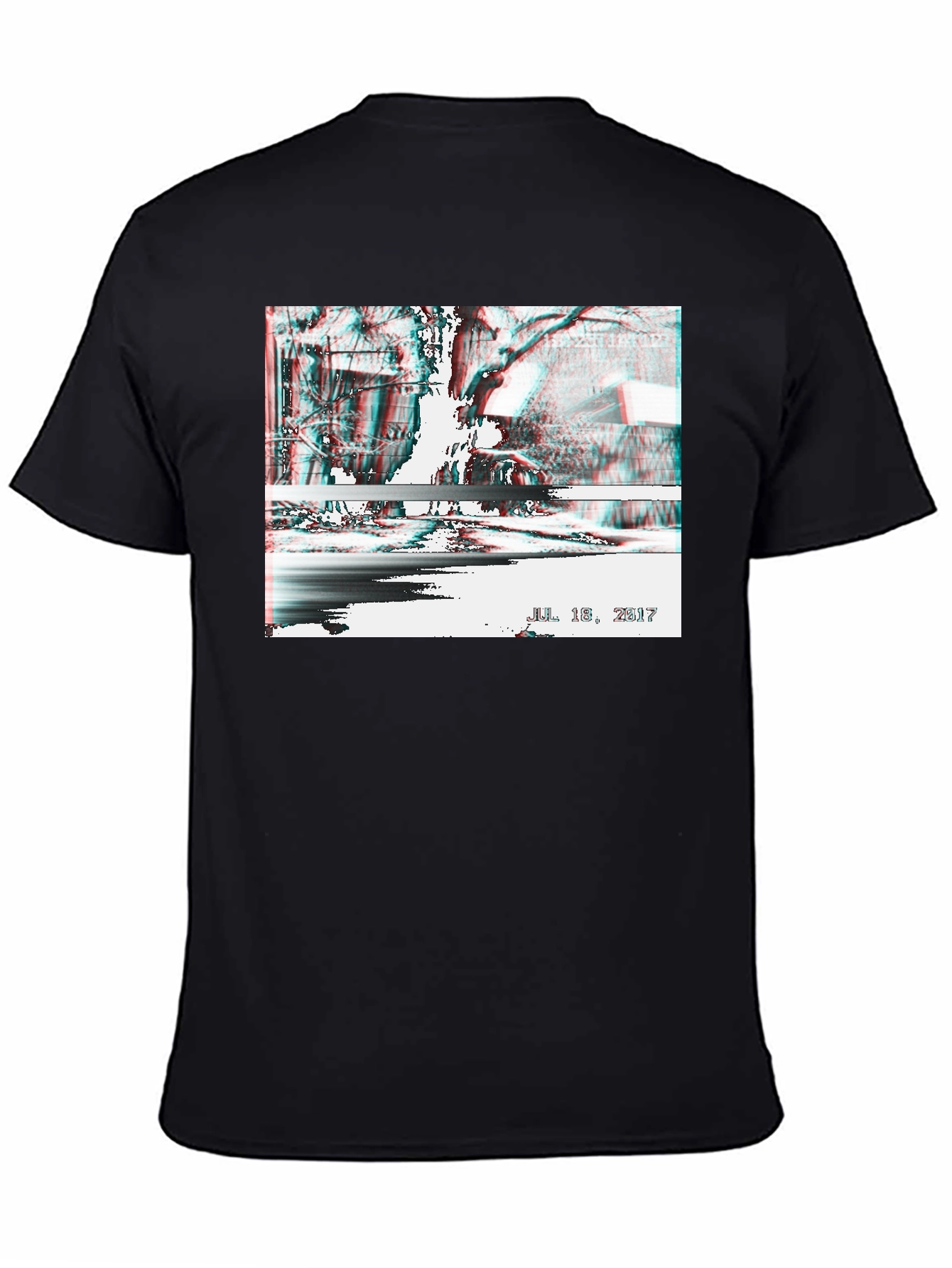 Distorted Reality Graphic Tee - Black
