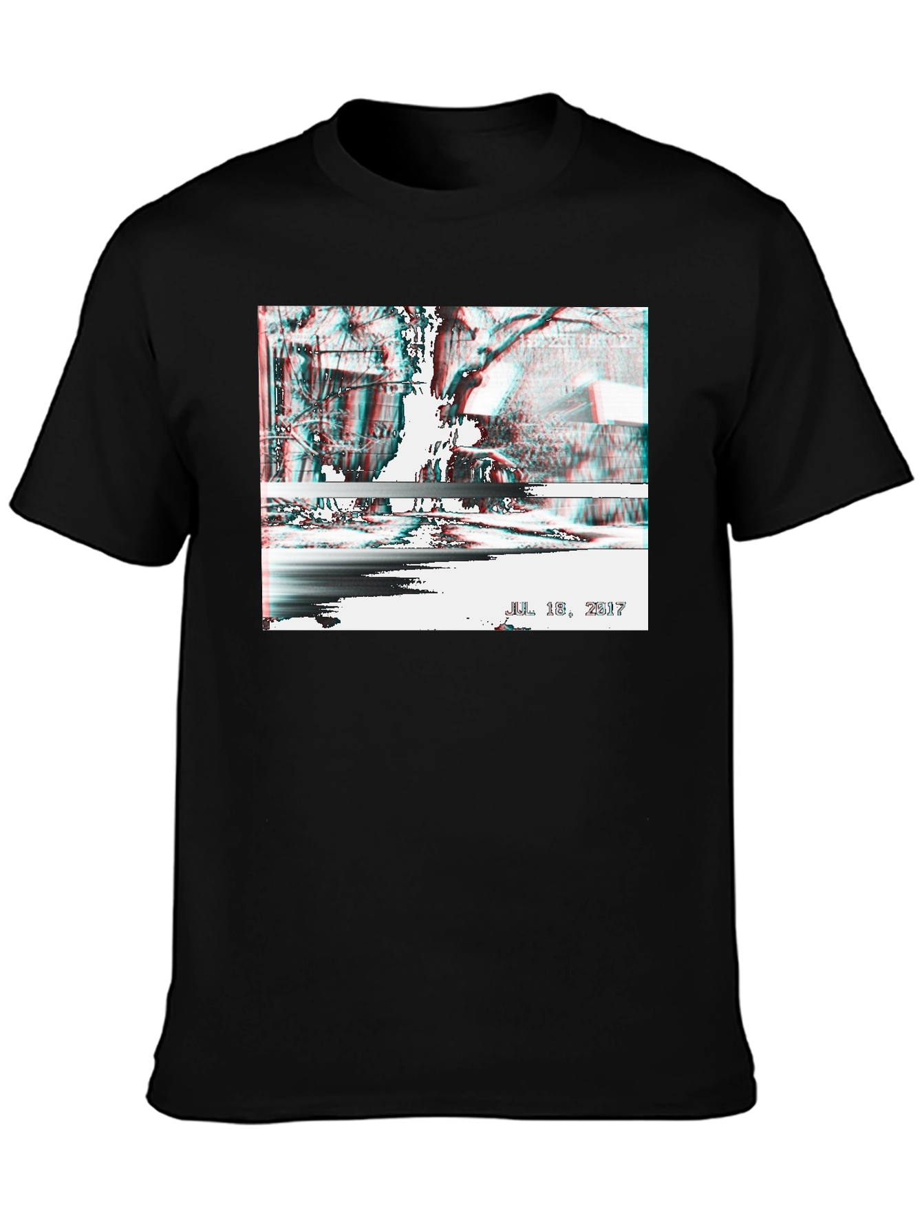 Distorted Reality Graphic Tee - Black