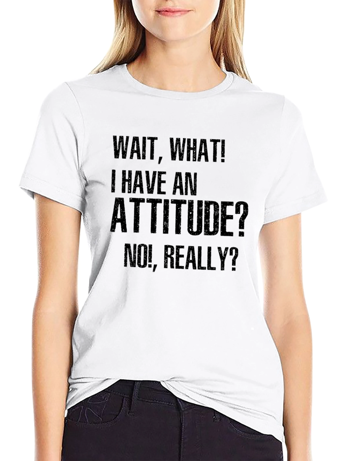 Wait What Attitude Mens Graphic Tee