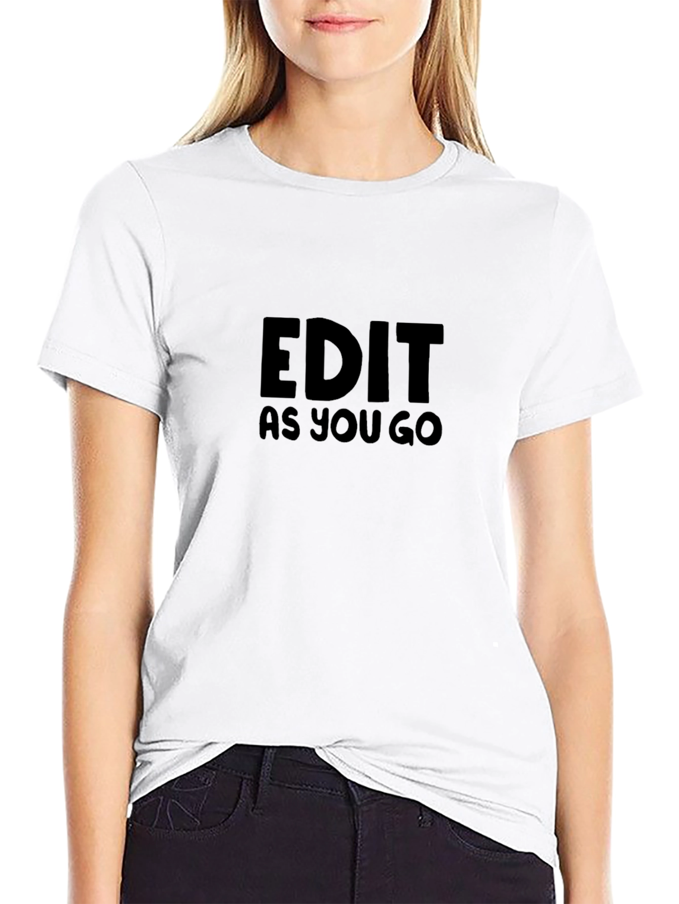 Edit As You Go Black T-Shirt