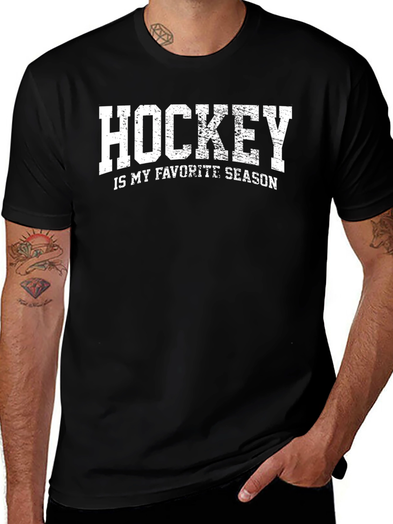 Hockey is My Favorite Season T-Shirt - Black