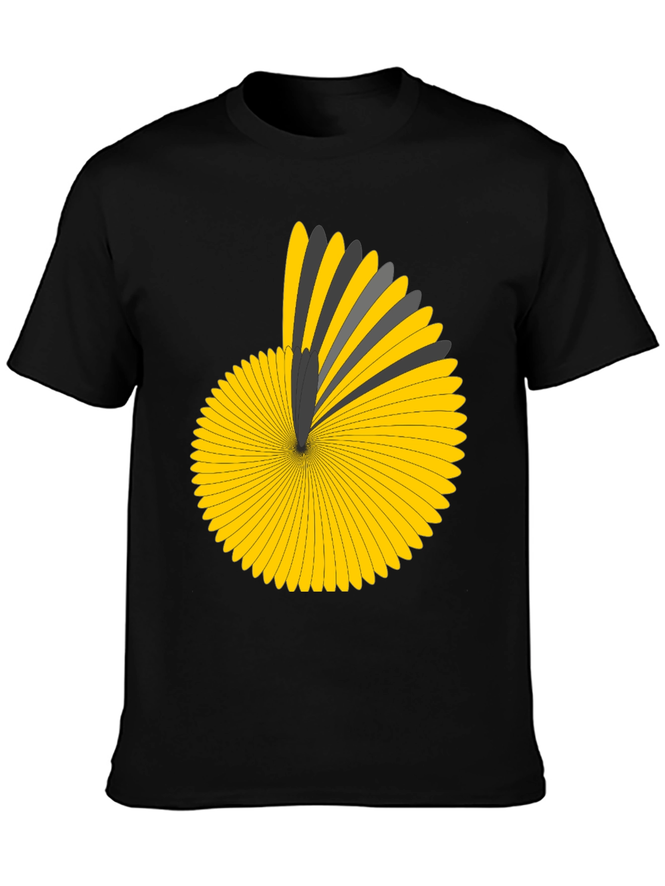 Geometric Pattern Black T-Shirt