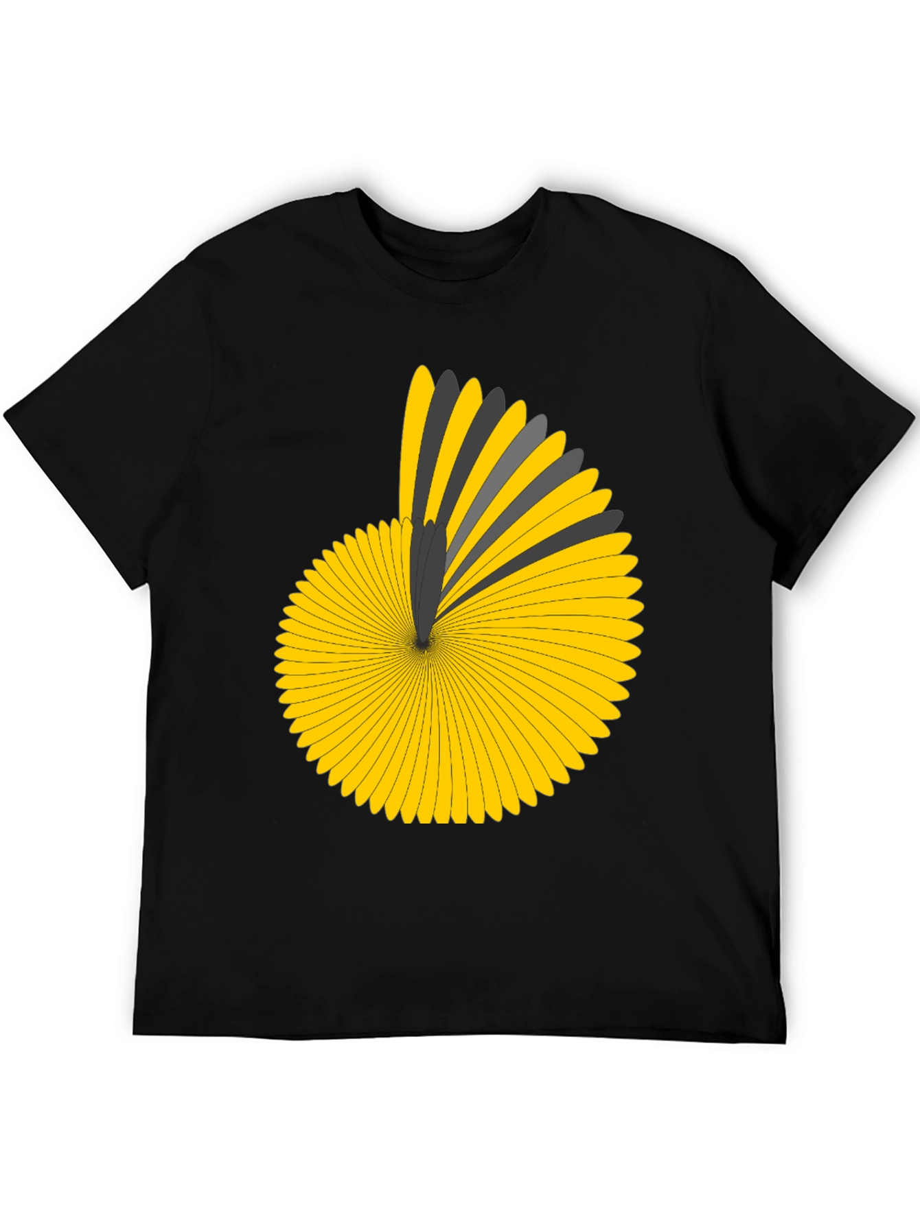 Geometric Pattern Black T-Shirt