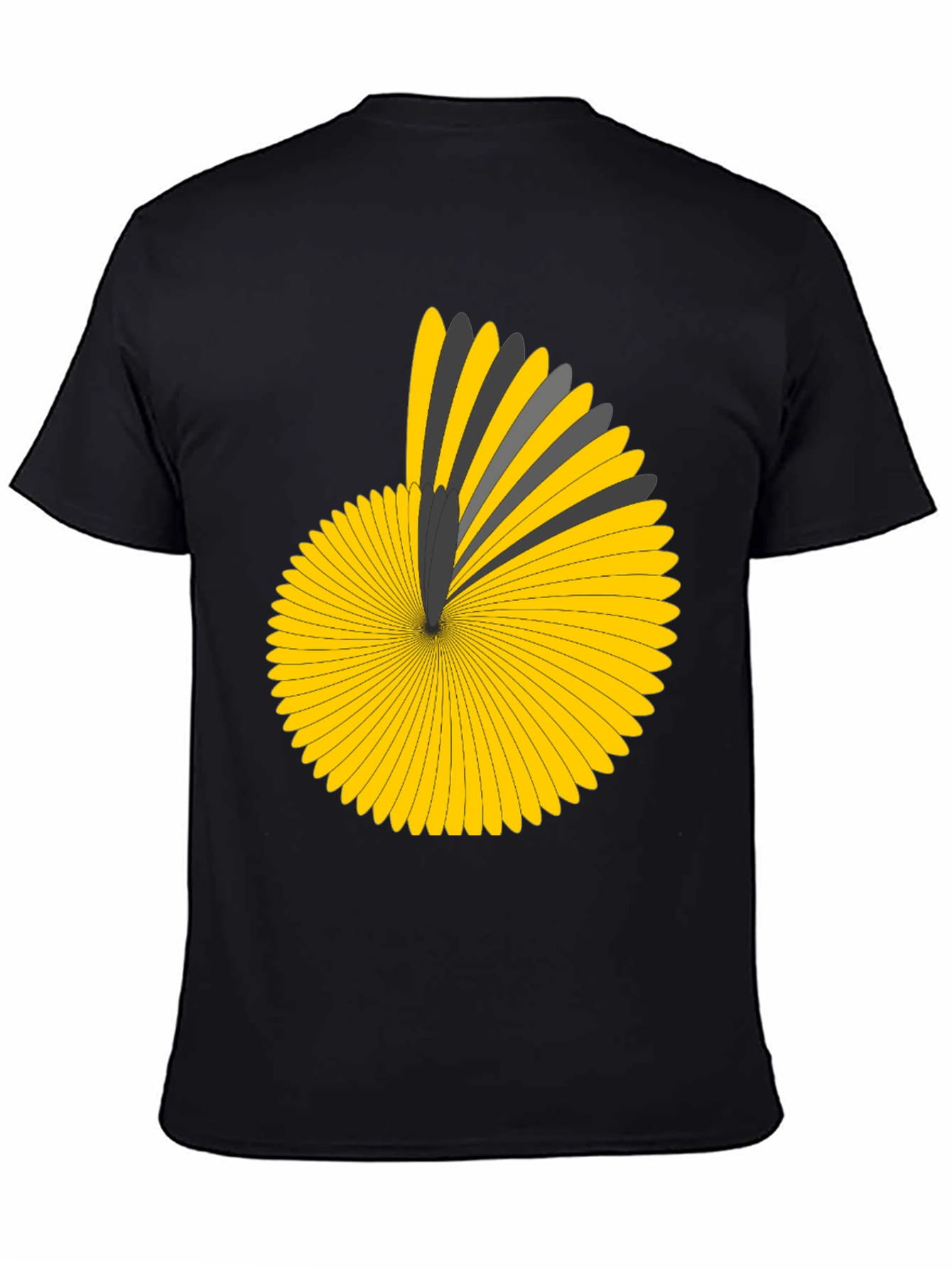 Geometric Pattern Black T-Shirt