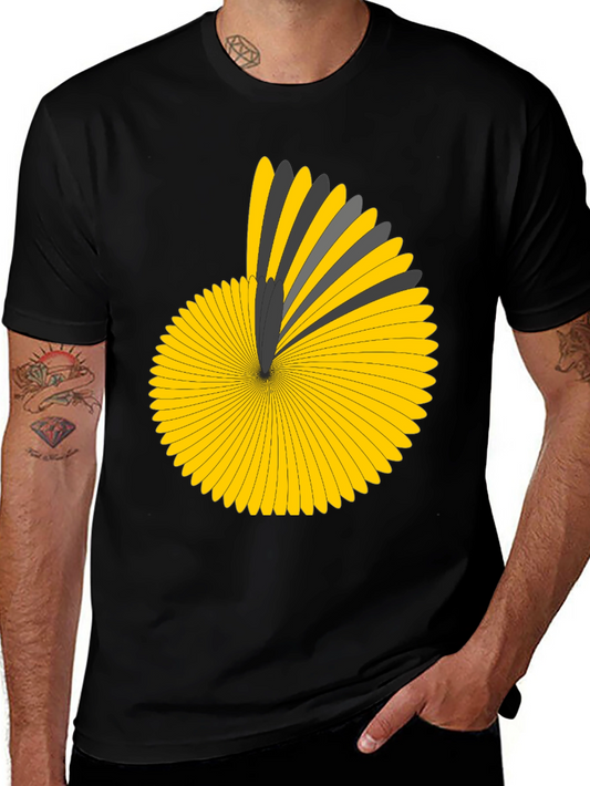 Geometric Pattern Black T-Shirt