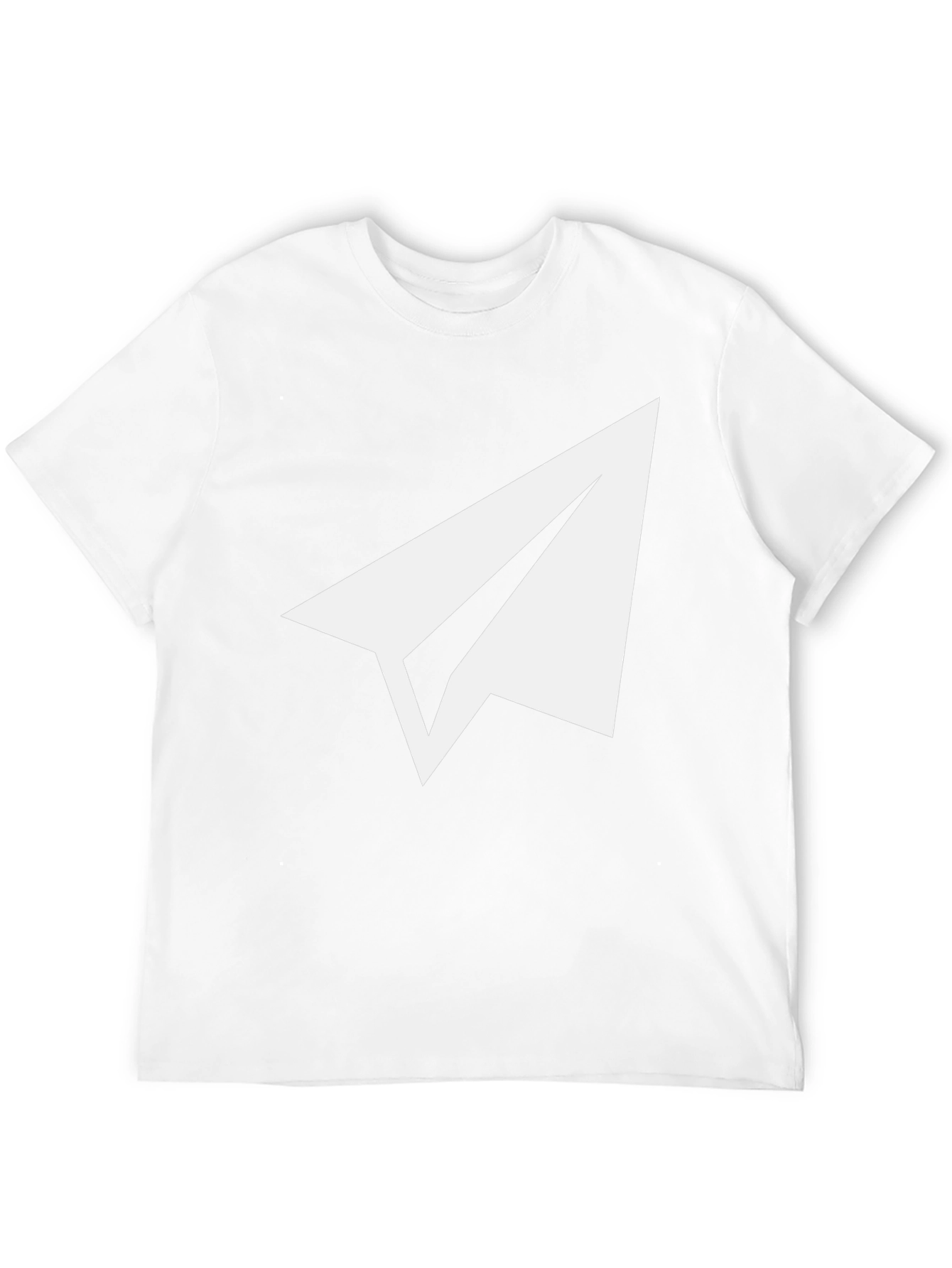 Paper Airplane Graphic Tee - Soft Black Cotton Blend