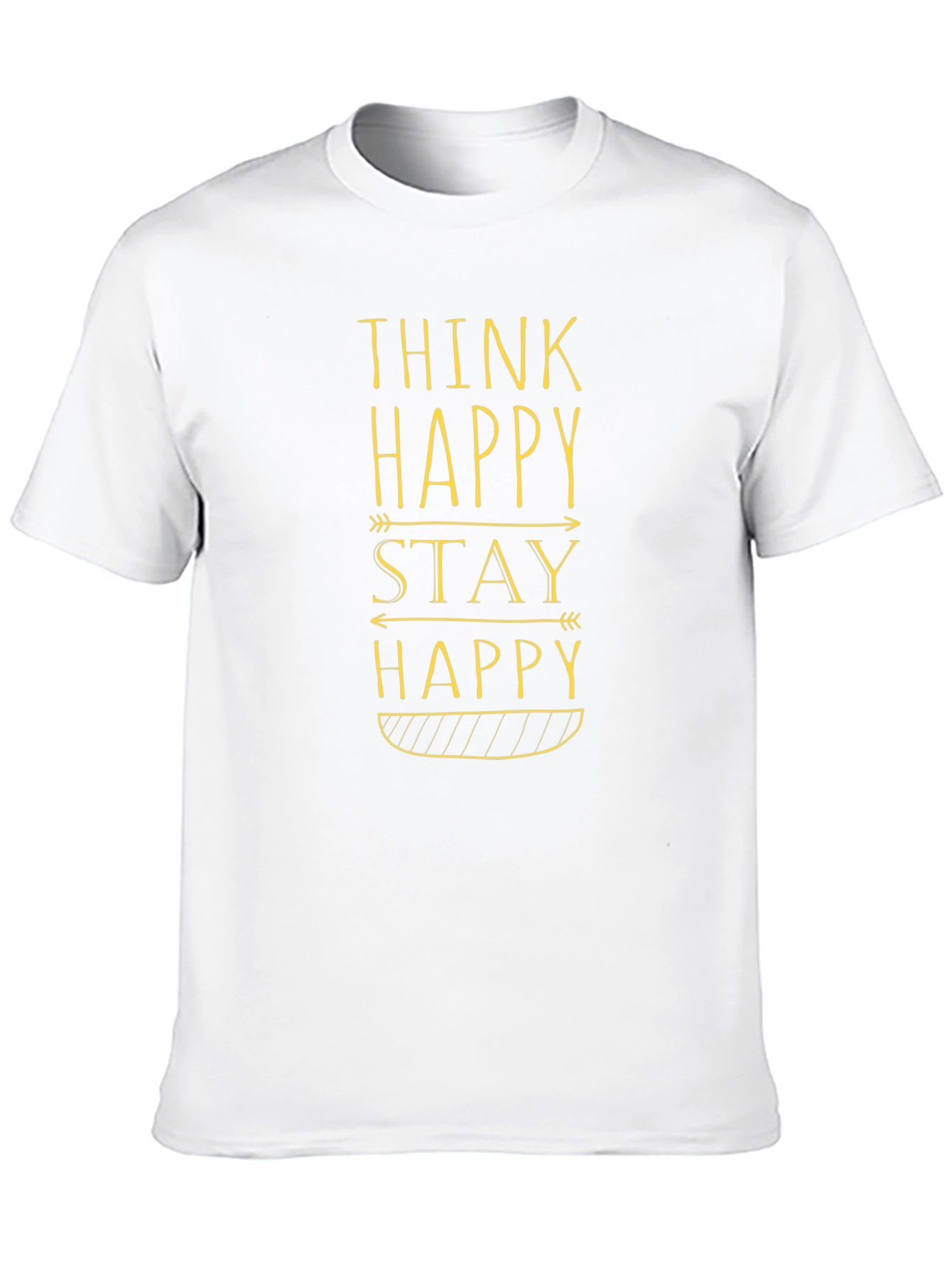 Think Happy Stay Happy Graphic Tee - Black