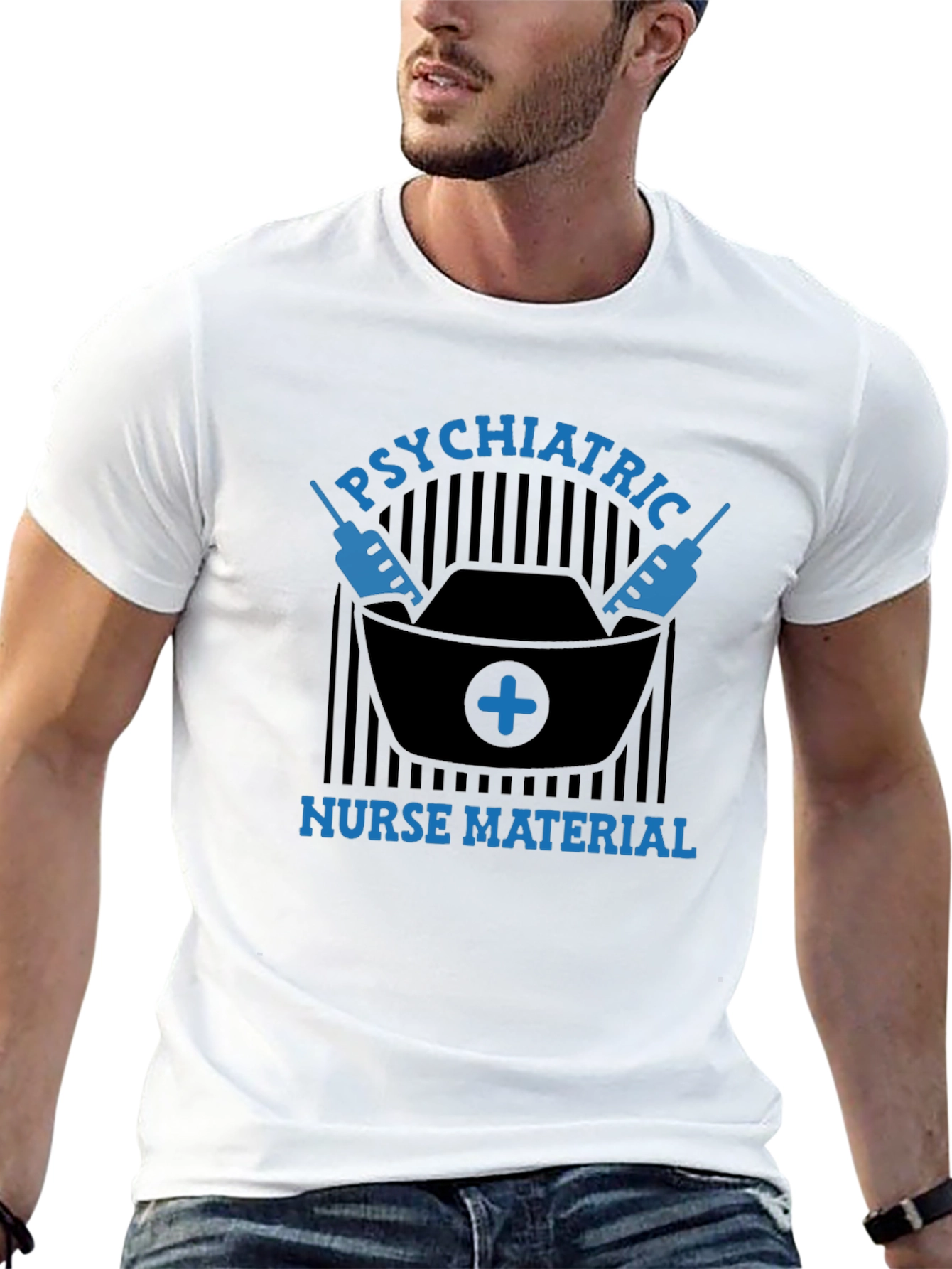 Psychiatric Nurse Material Graphic T-Shirt