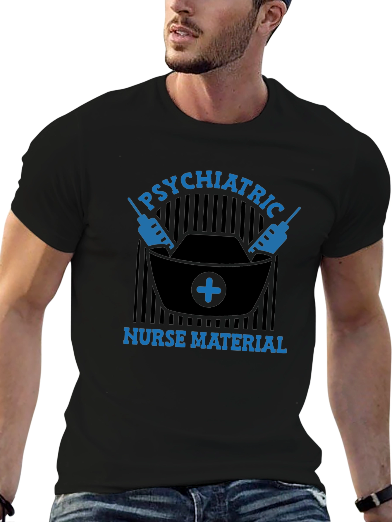 Psychiatric Nurse Material Graphic T-Shirt