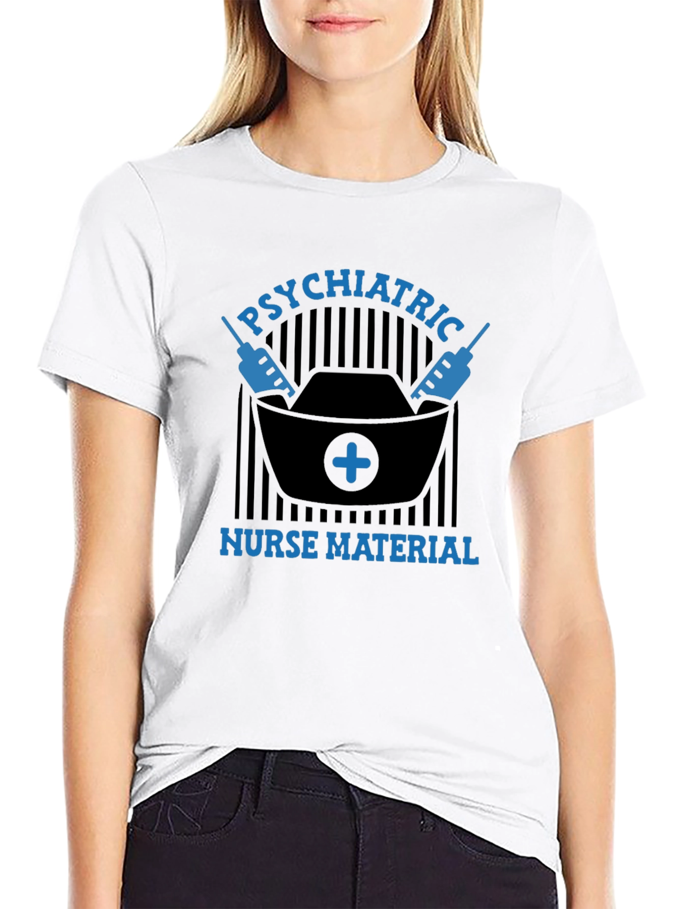 Psychiatric Nurse Material Graphic T-Shirt
