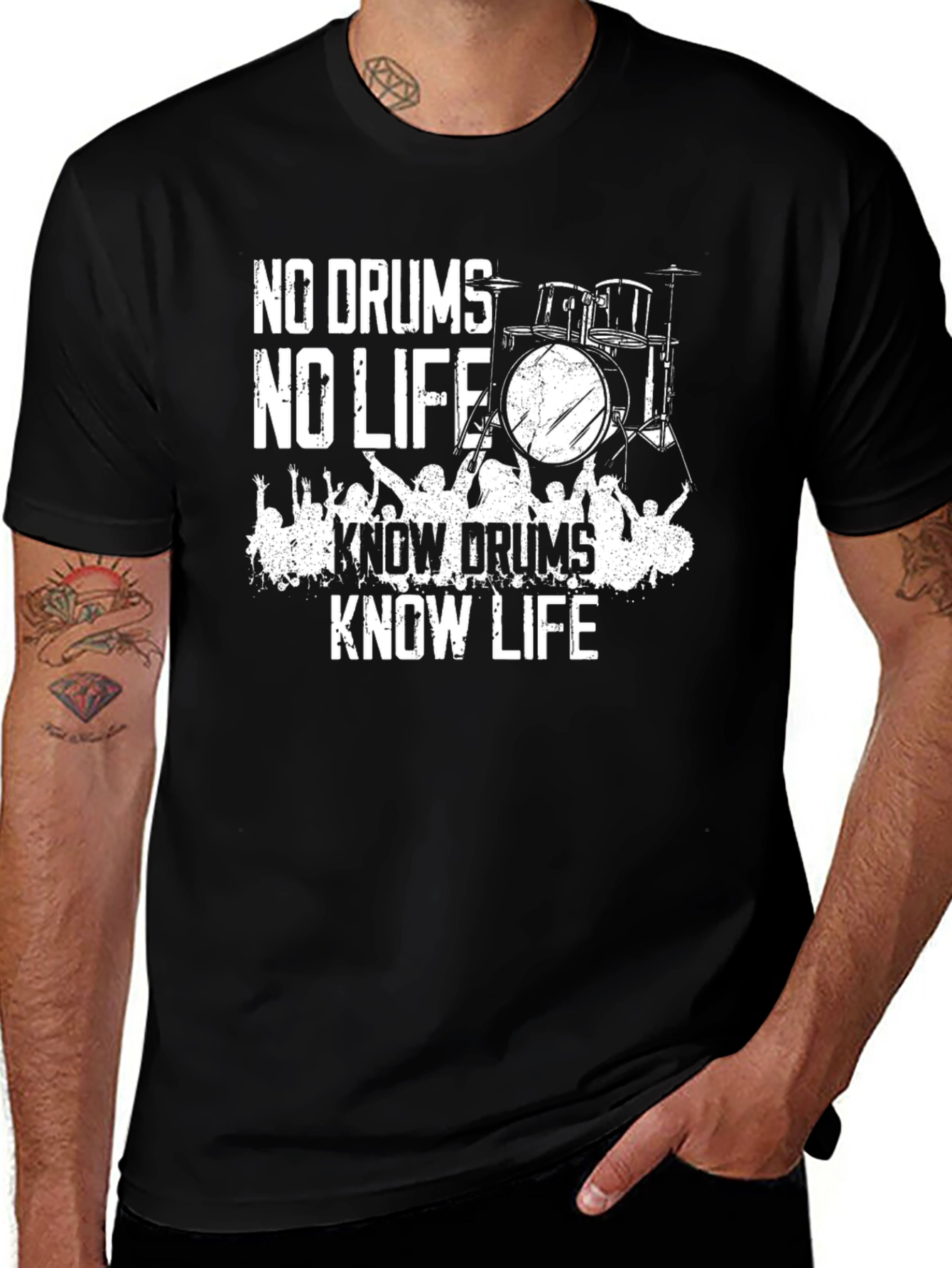 No Drums No Life Mens Graphic Tee