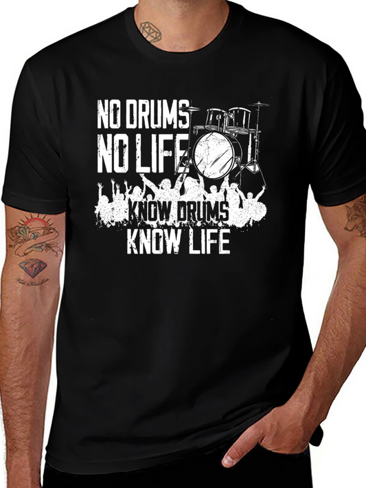 No Drums No Life Mens Graphic Tee