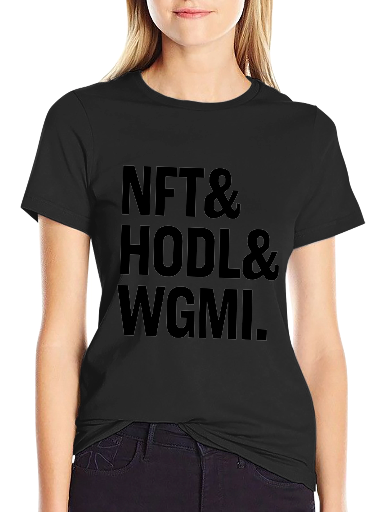 NFT HODL WGMI Black Crypto T-Shirt