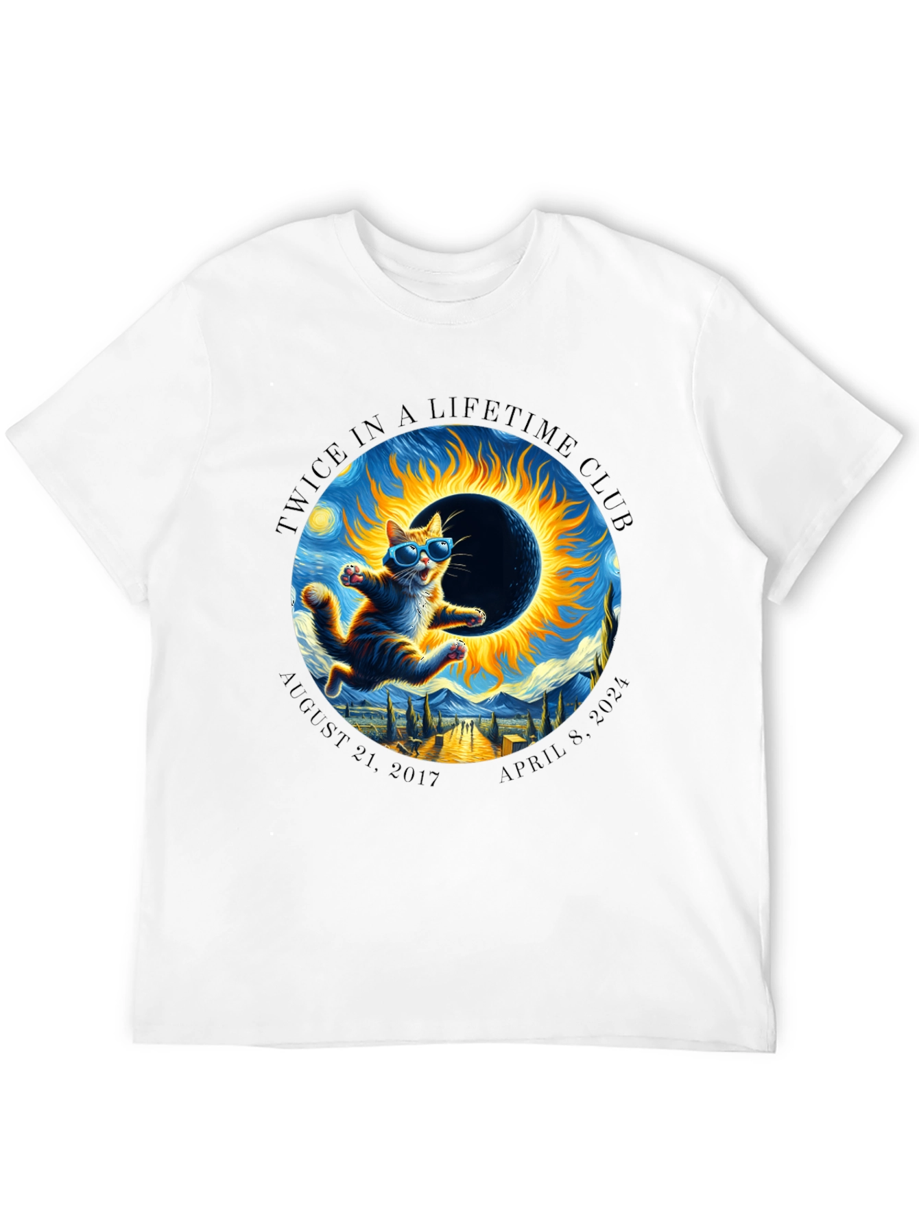 Twice in a Lifetime Club Solar Eclipse Cat T-Shirt