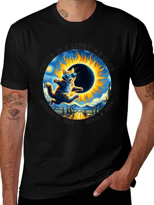 Twice in a Lifetime Club Solar Eclipse Cat T-Shirt