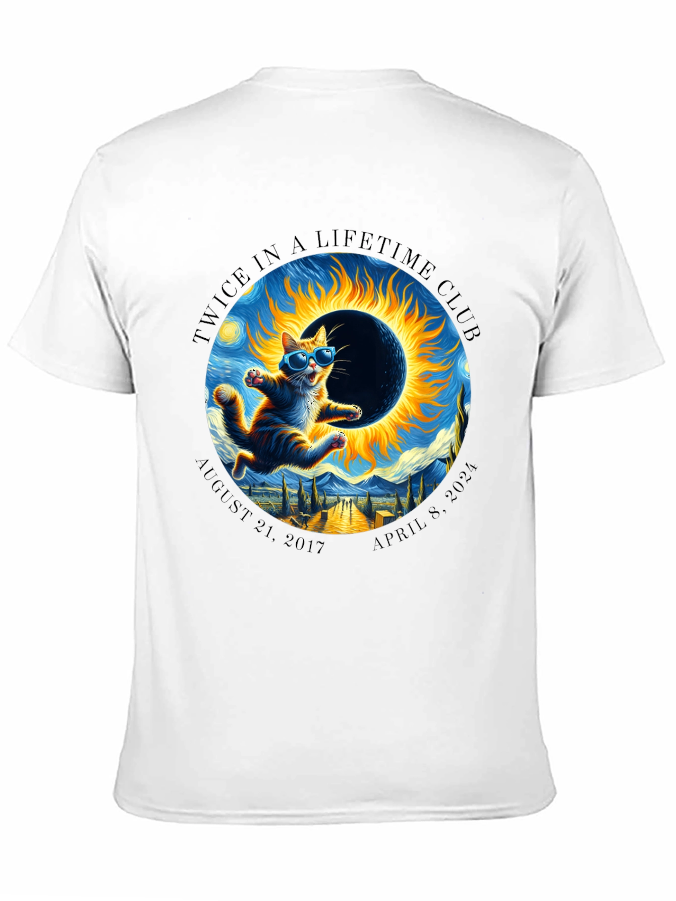 Twice in a Lifetime Club Solar Eclipse Cat T-Shirt