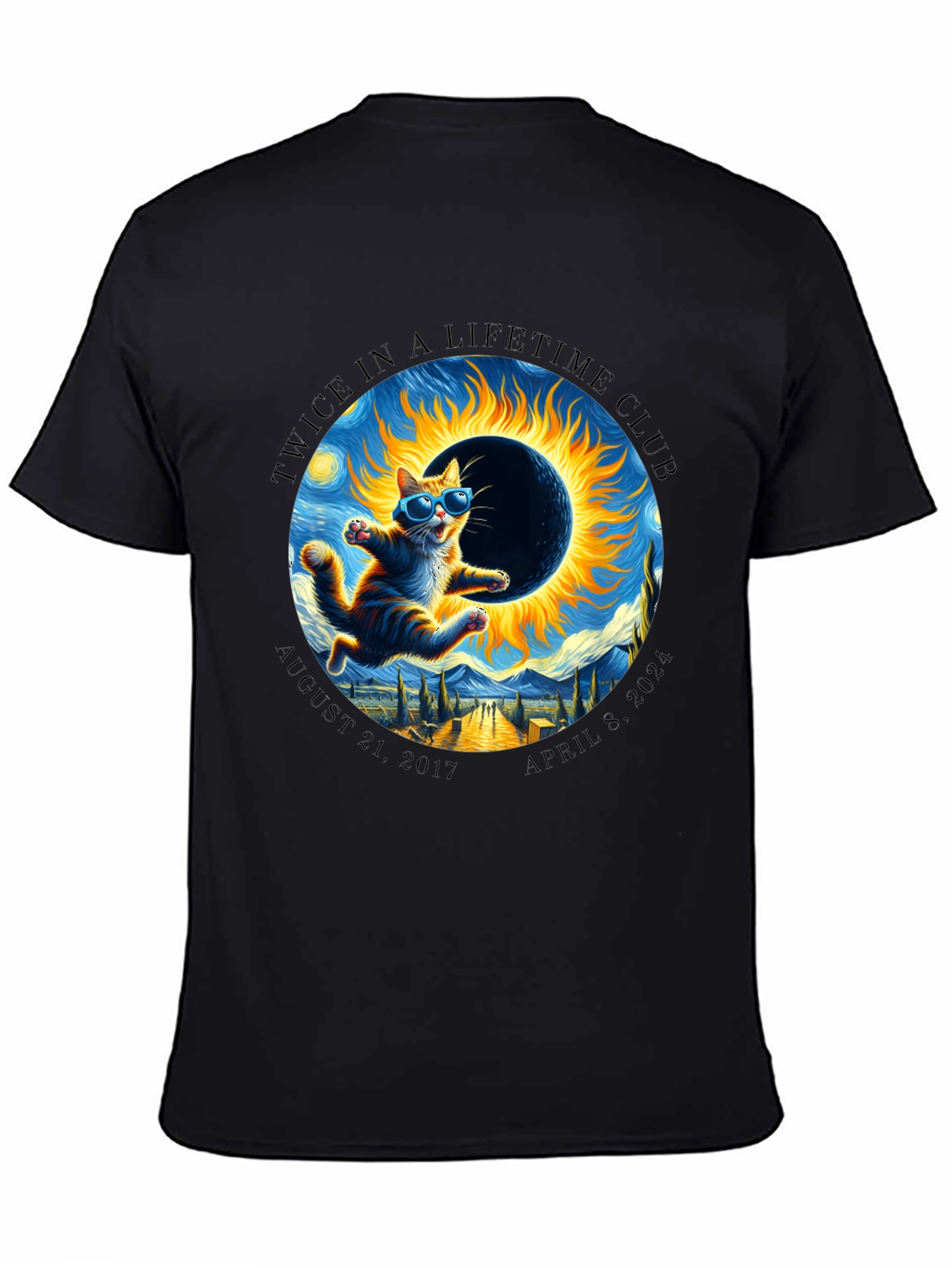 Twice in a Lifetime Club Solar Eclipse Cat T-Shirt