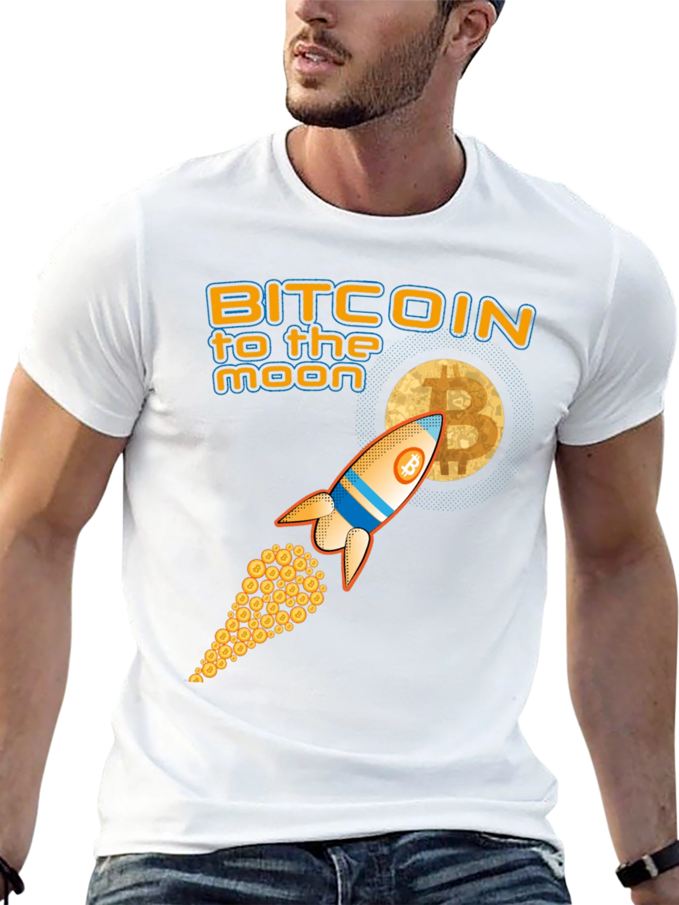 Bitcoin to the Moon Graphic Tee