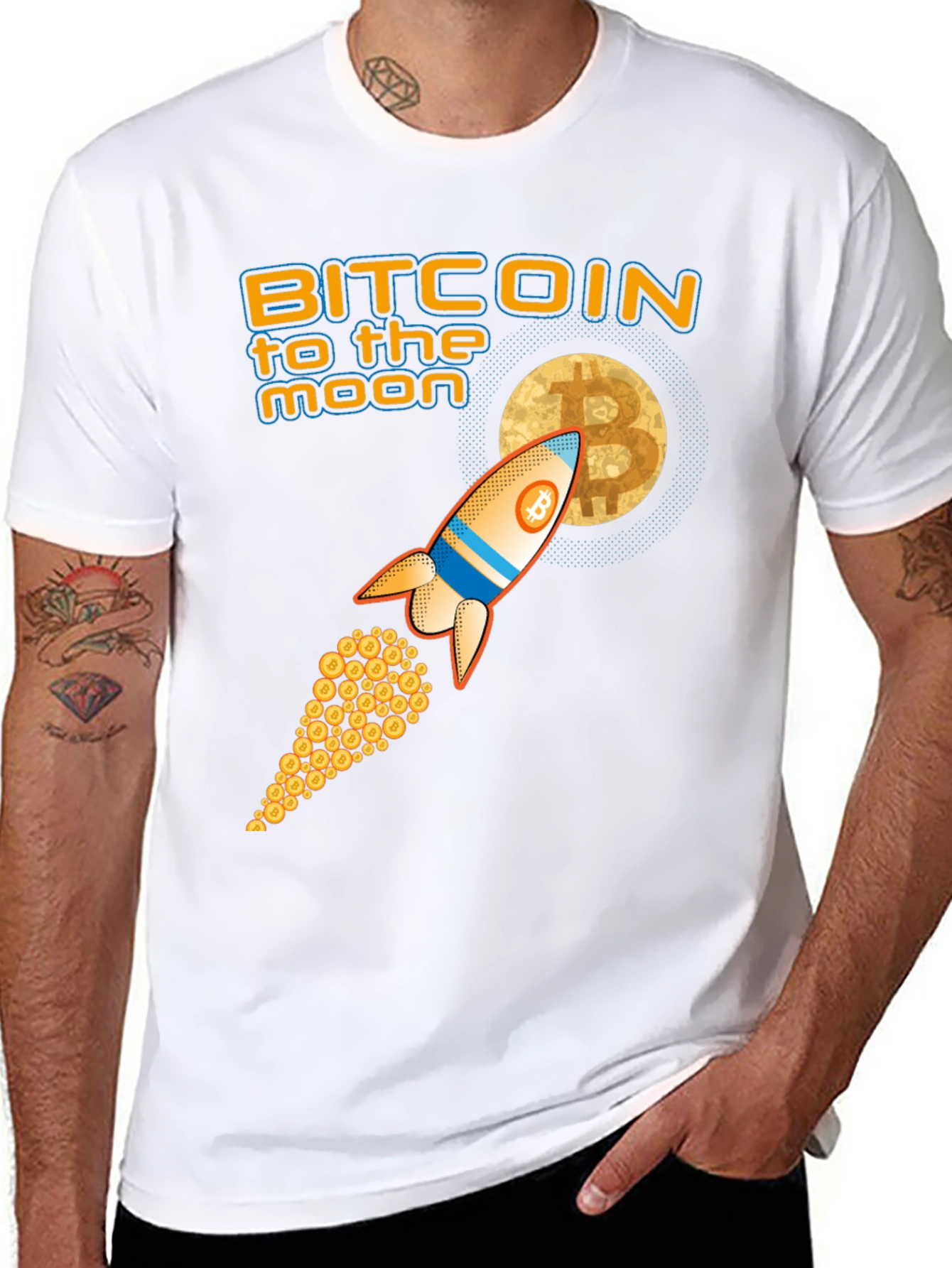 Bitcoin to the Moon Graphic Tee