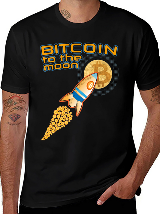 Bitcoin to the Moon Graphic Tee