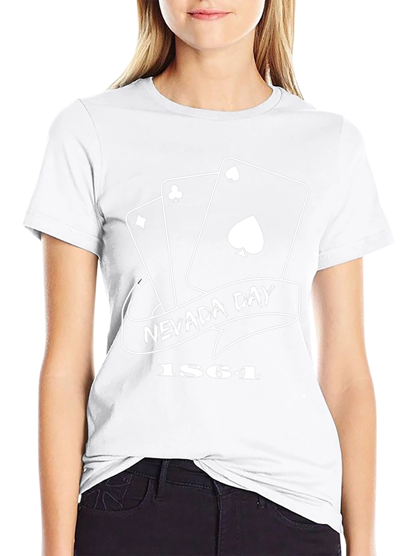 Nevada Day 1864 Playing Cards T-Shirt