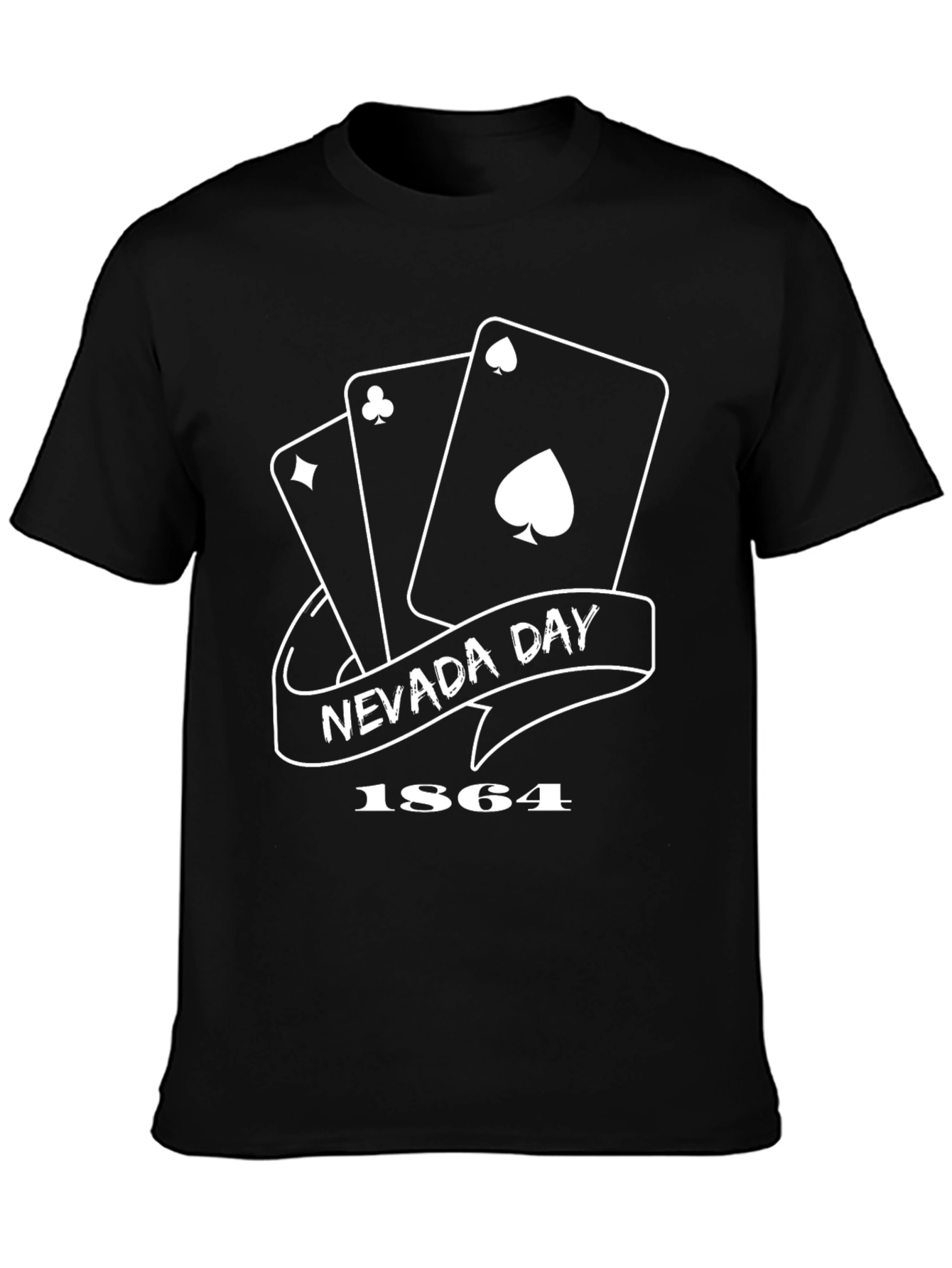 Nevada Day 1864 Playing Cards T-Shirt