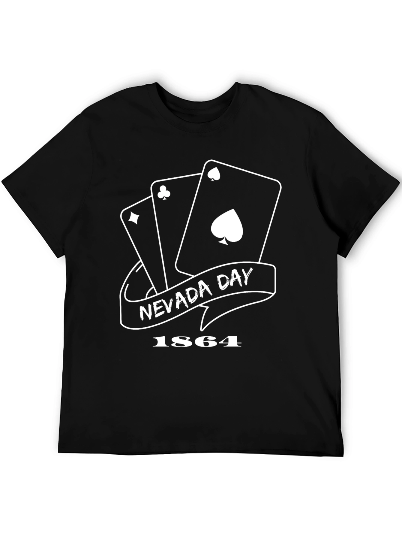 Nevada Day 1864 Playing Cards T-Shirt