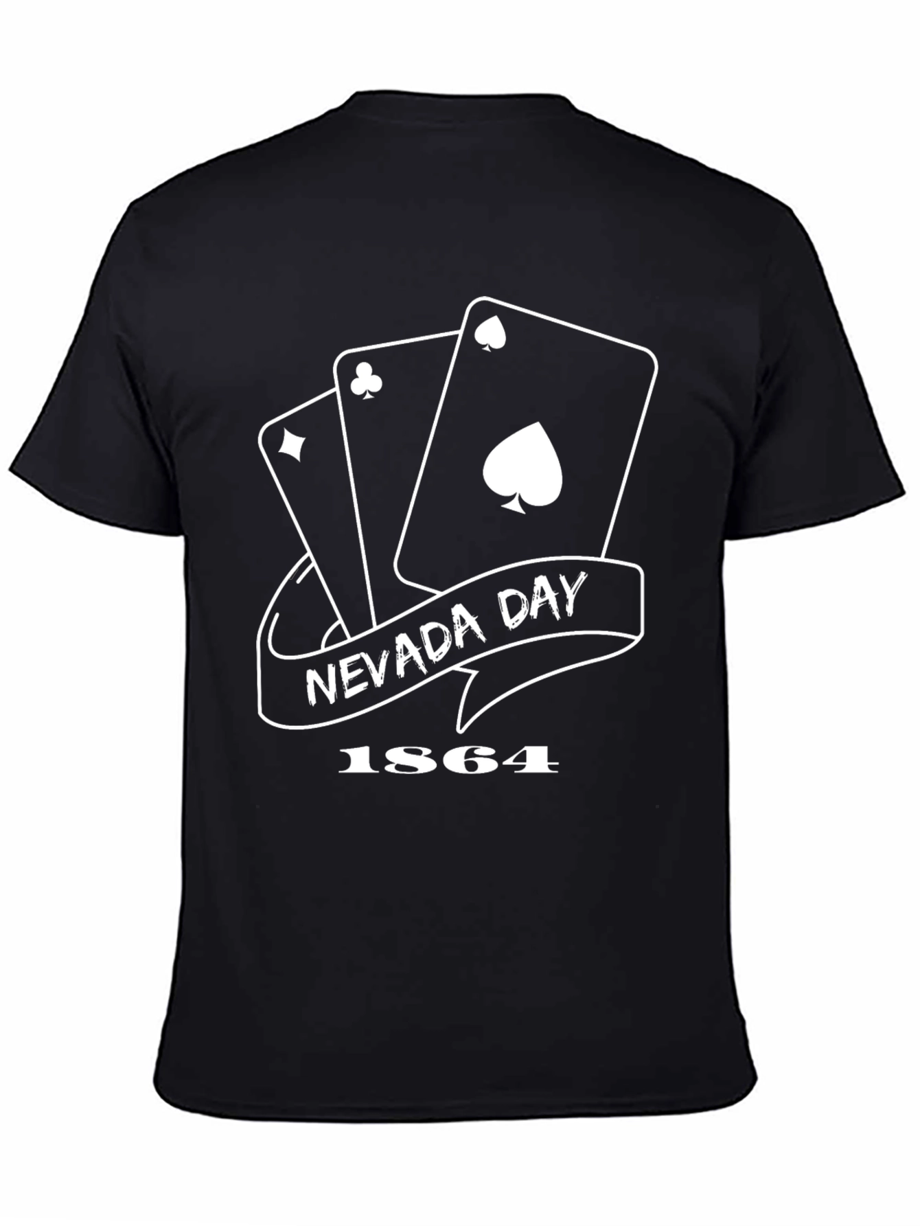 Nevada Day 1864 Playing Cards T-Shirt