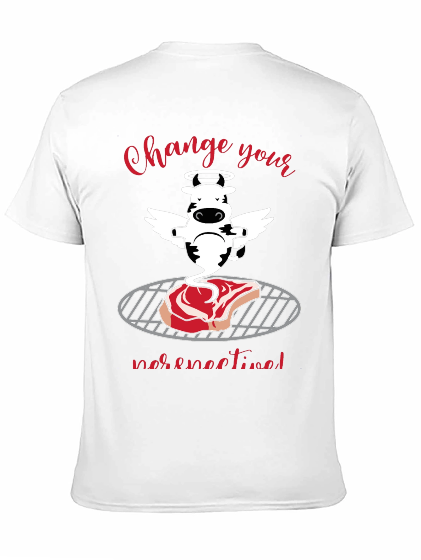 Funny Cow Angel Steak BBQ T-Shirt