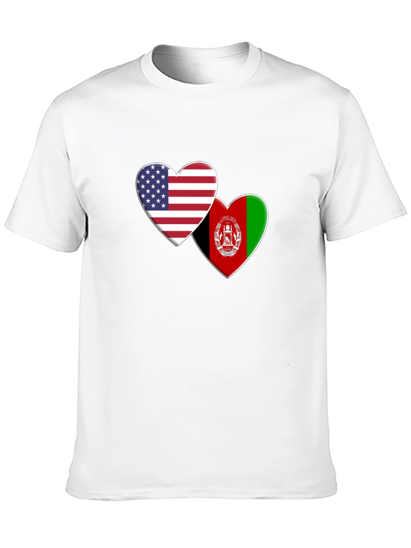 USA Afghanistan Heart Flag T-Shirt