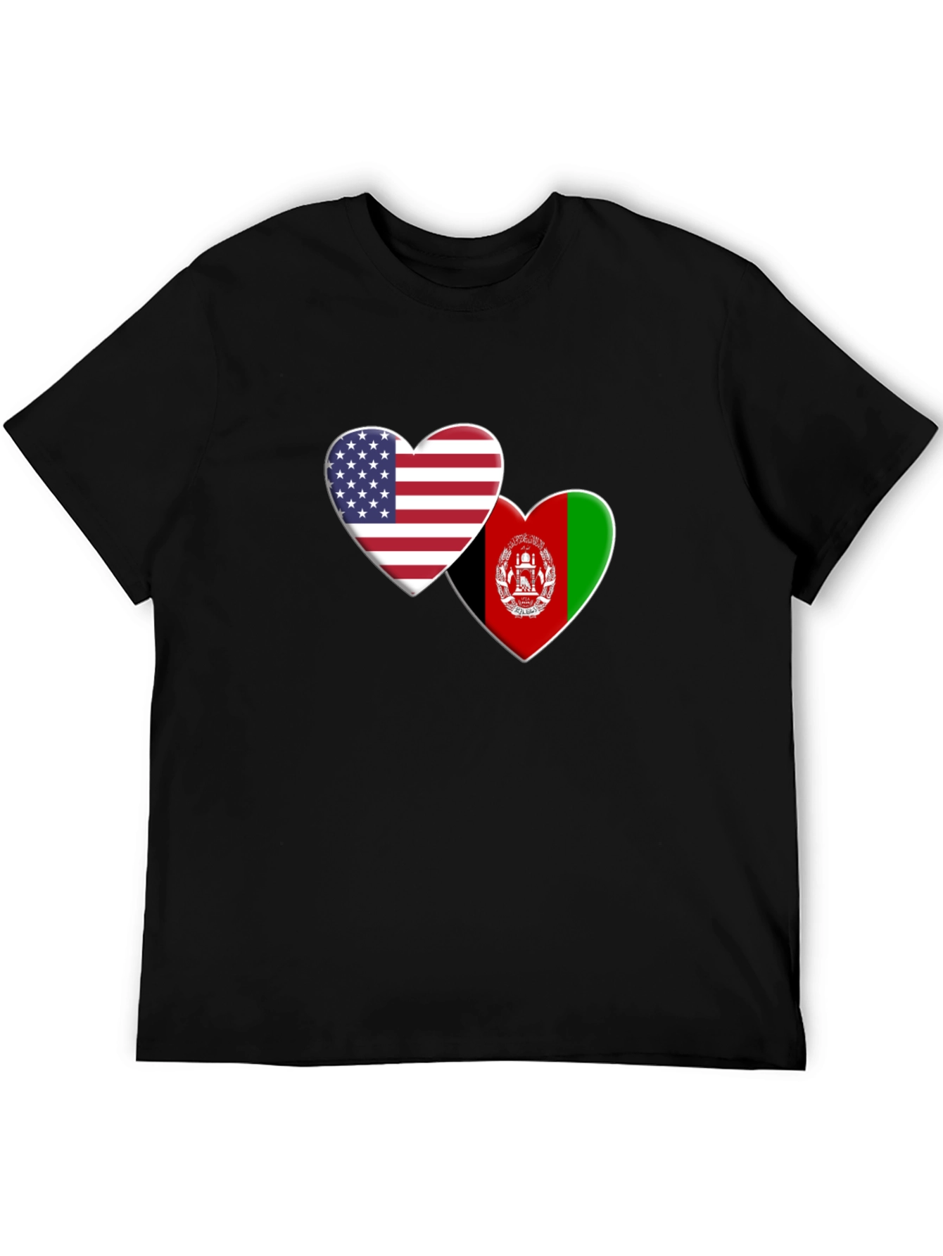 USA Afghanistan Heart Flag T-Shirt