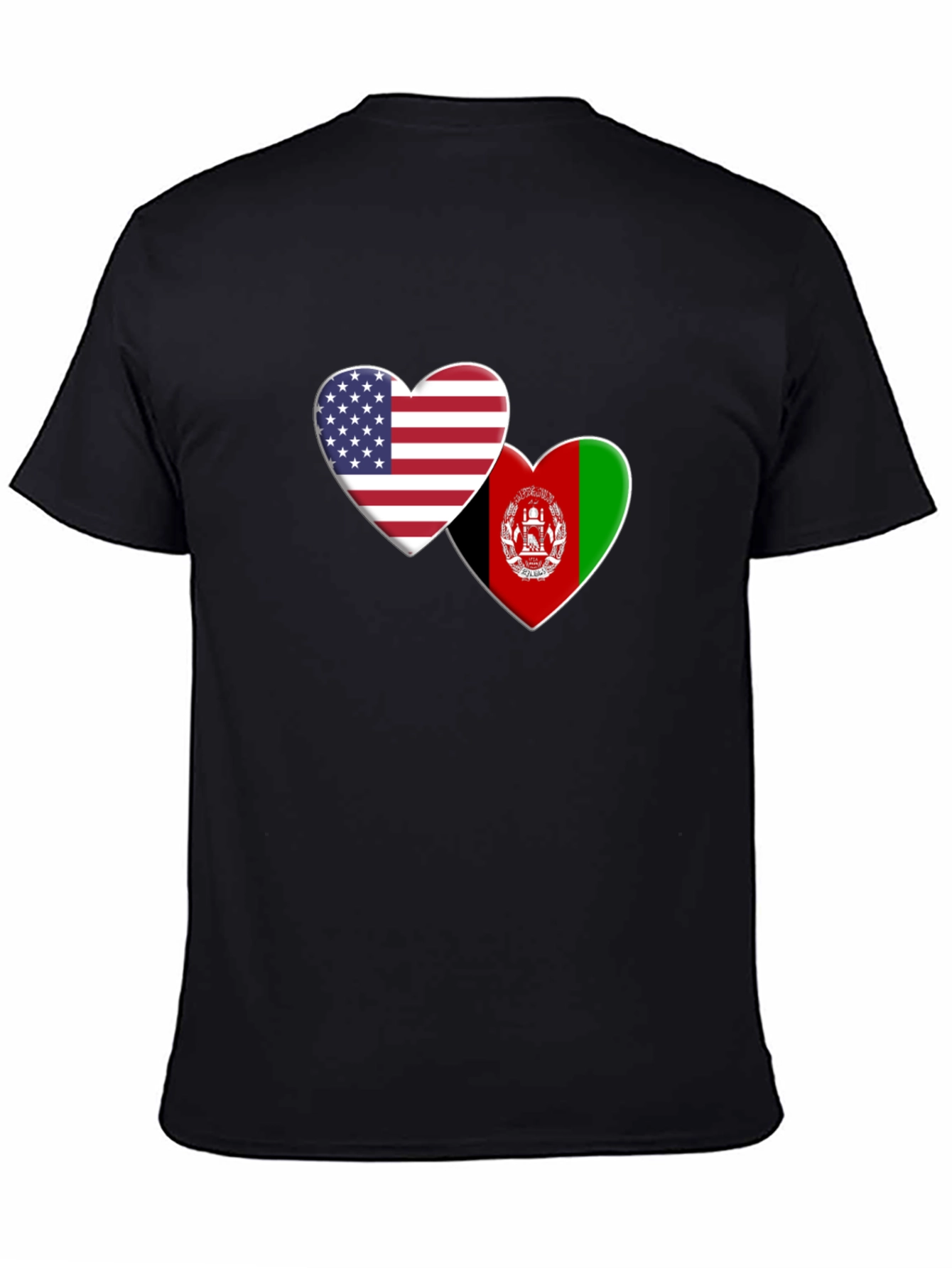 USA Afghanistan Heart Flag T-Shirt