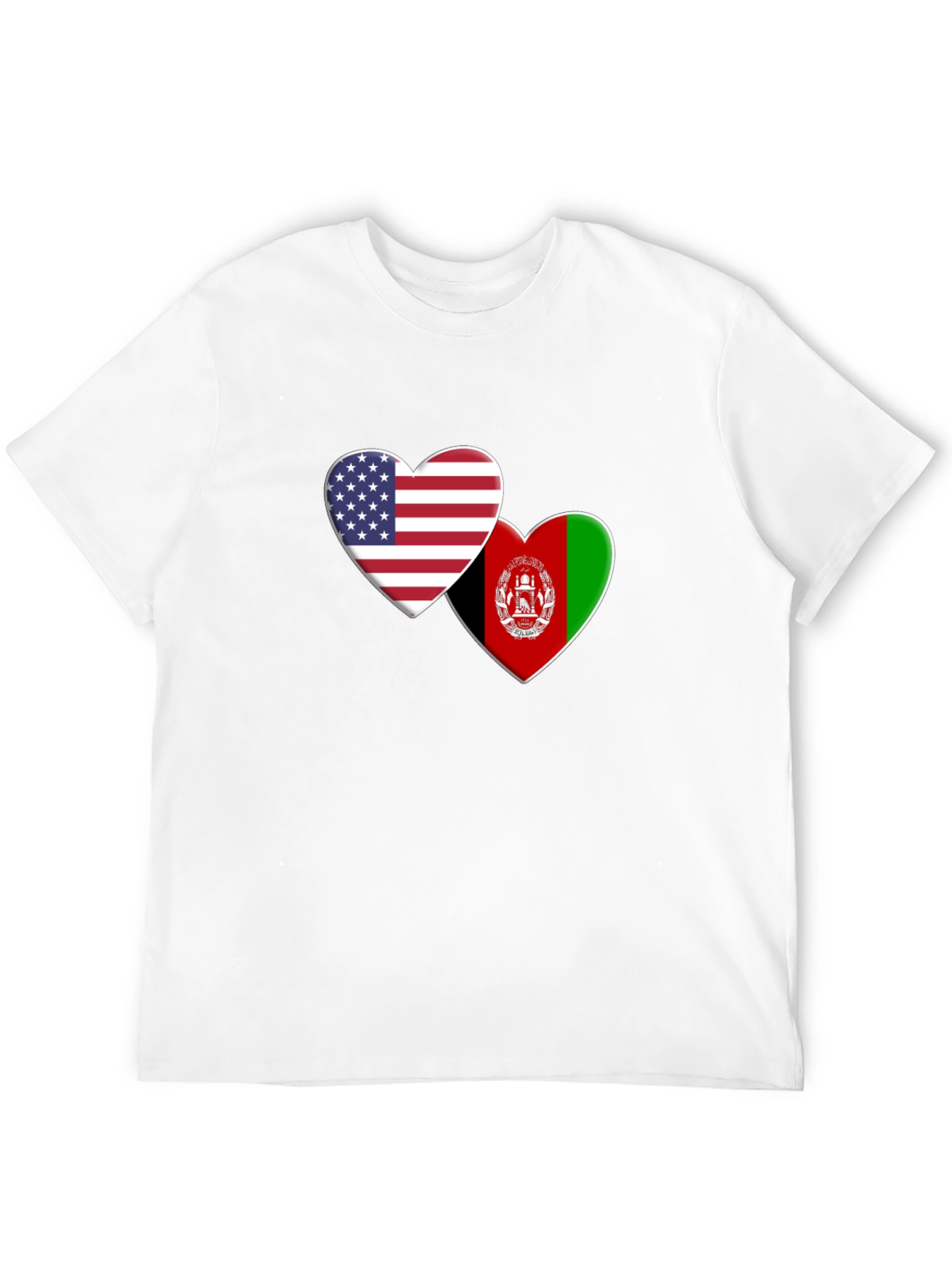 USA Afghanistan Heart Flag T-Shirt