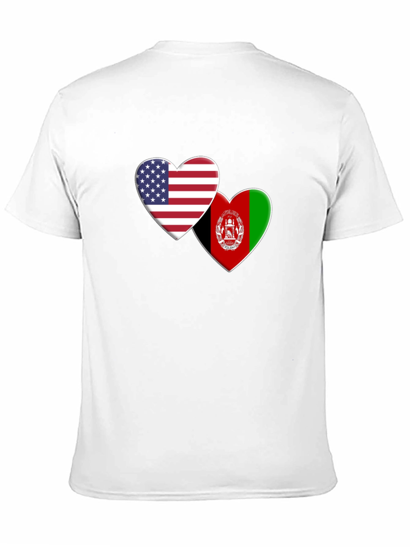 USA Afghanistan Heart Flag T-Shirt