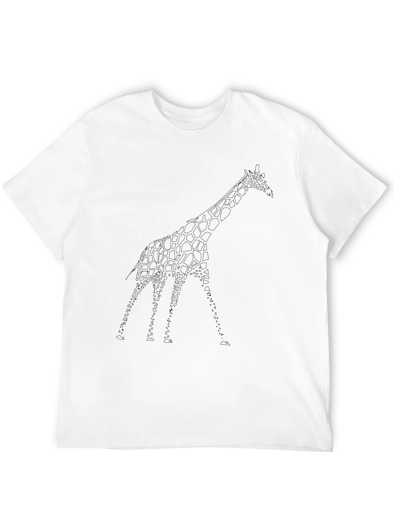 Giraffe Print Black T-Shirt | Modern Casual Tee