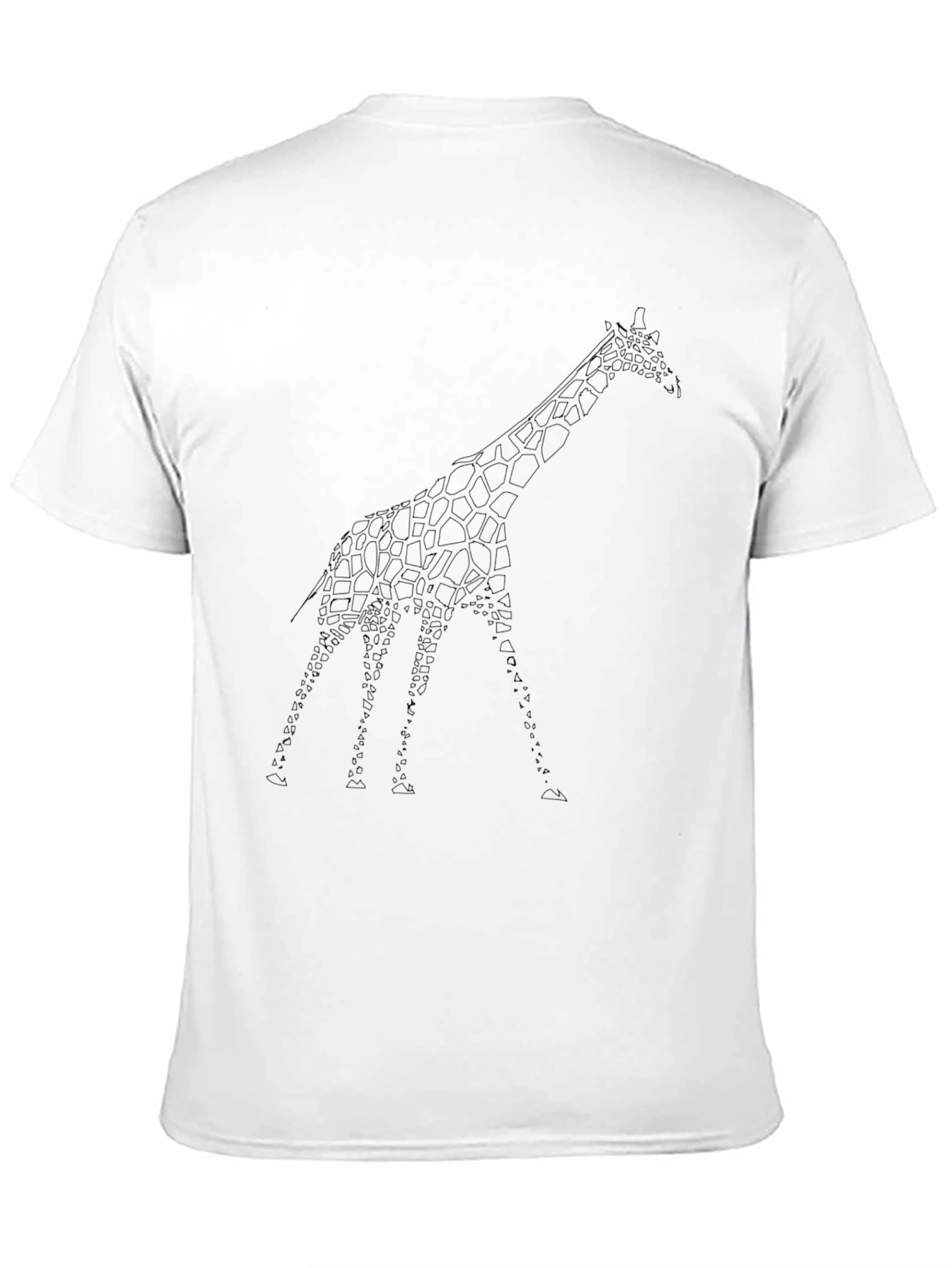 Giraffe Print Black T-Shirt | Modern Casual Tee