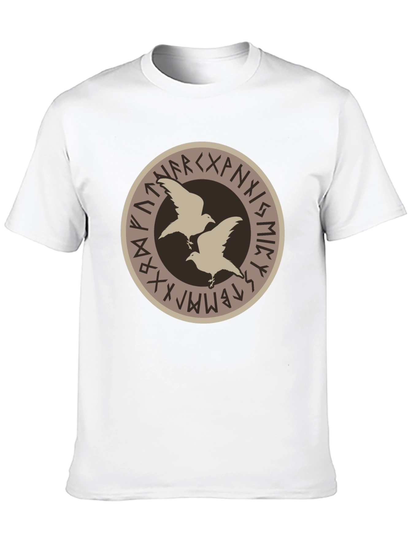 Viking Ravens Runes Black T-Shirt