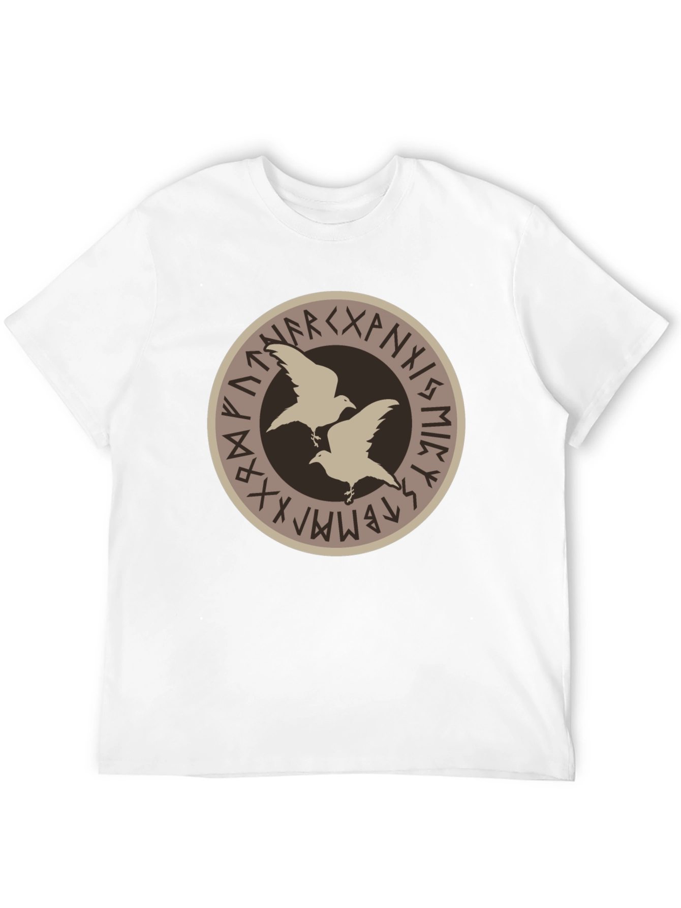 Viking Ravens Runes Black T-Shirt