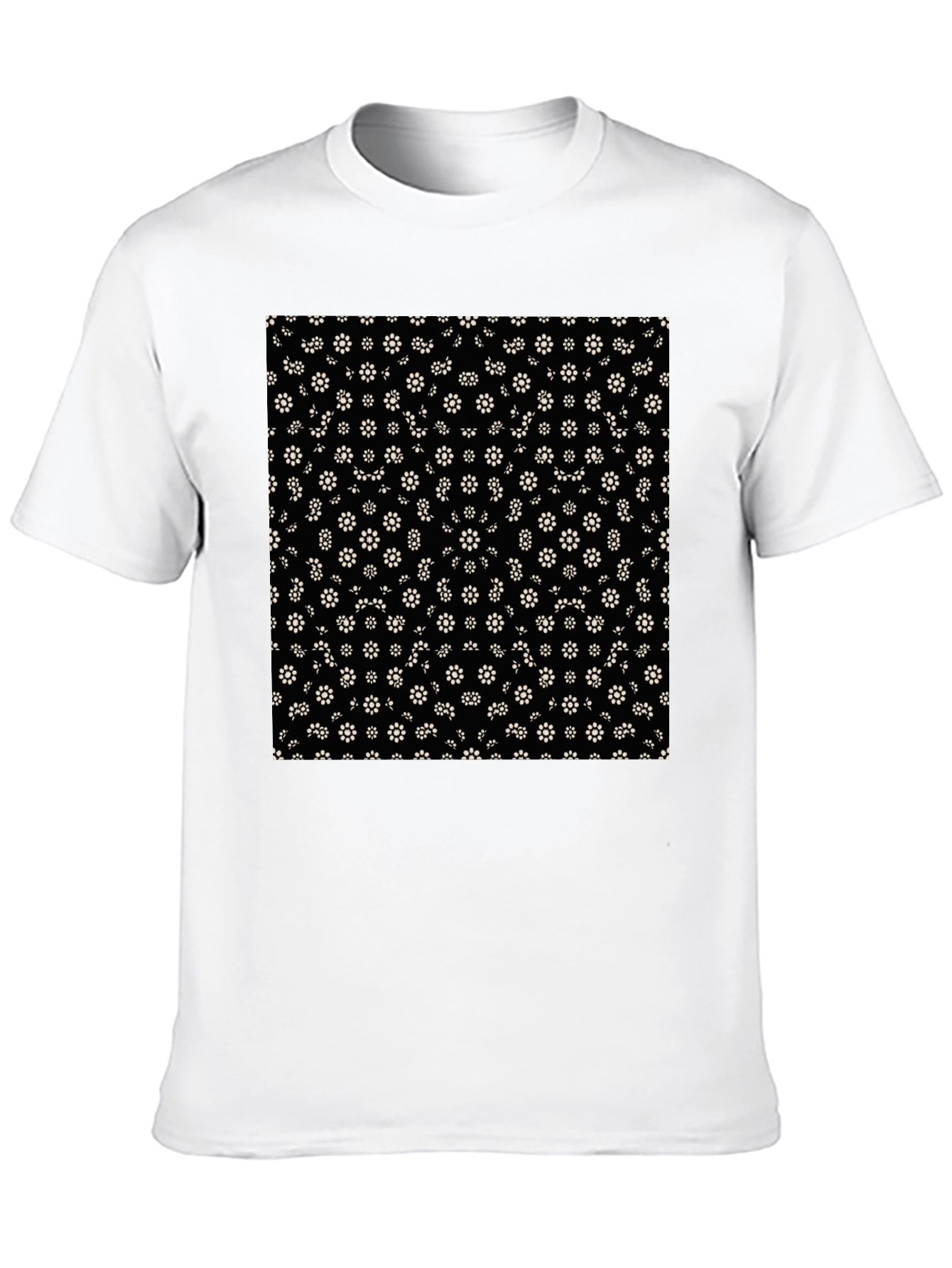 Floral Print Black T-Shirt - Stylish Everyday Wear
