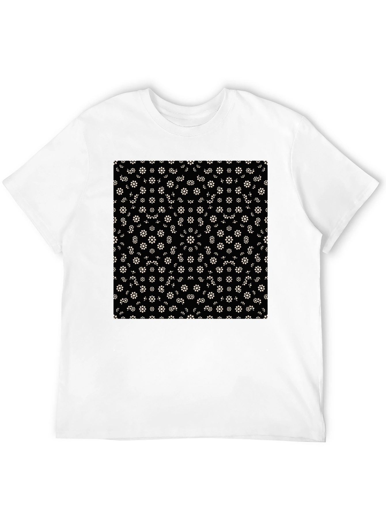Floral Print Black T-Shirt - Stylish Everyday Wear