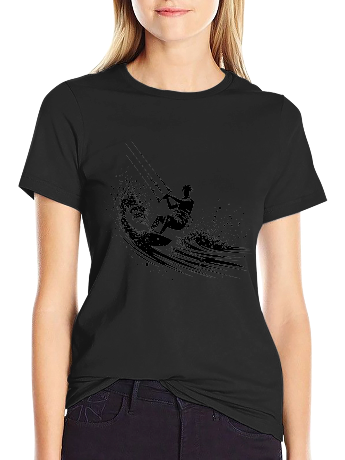 Black Kite Surfer Graphic Tee
