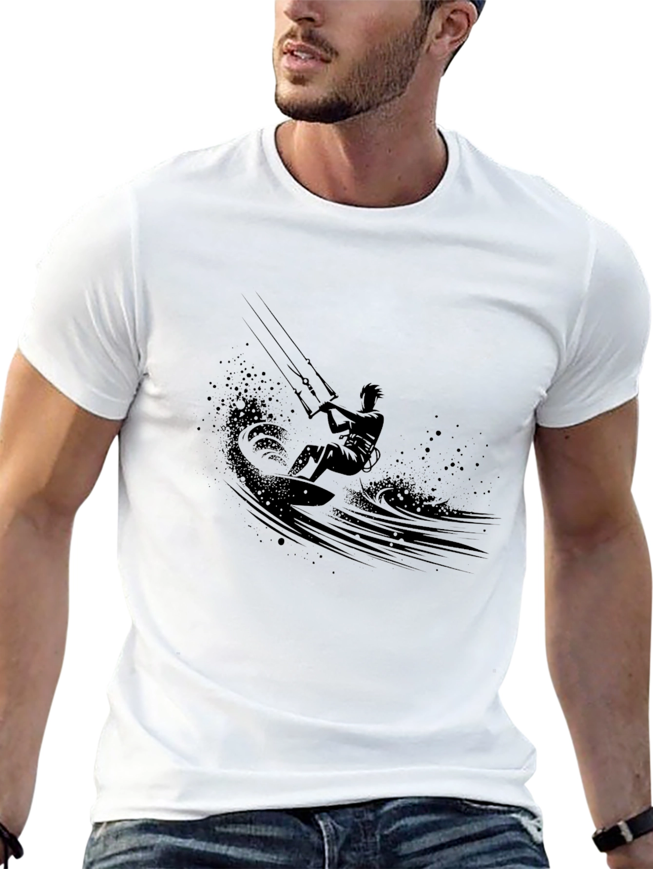 Black Kite Surfer Graphic Tee